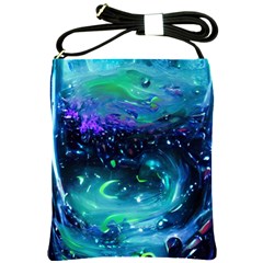 Blue Galaxy Shoulder Sling Bag by Dazzleway