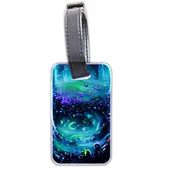 Blue Galaxy Luggage Tag (two Sides) by Dazzleway