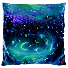 Blue Galaxy Large Cushion Case (two Sides) by Dazzleway