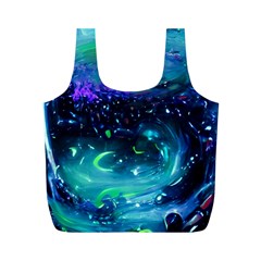 Blue Galaxy Full Print Recycle Bag (m) by Dazzleway