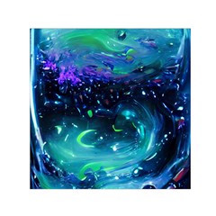 Blue Galaxy Small Satin Scarf (square) by Dazzleway