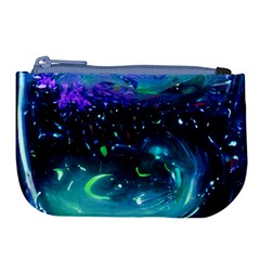 Blue Galaxy Large Coin Purse by Dazzleway