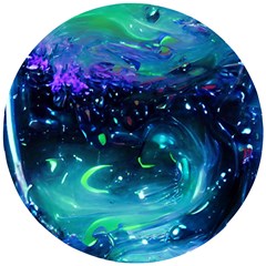 Blue Galaxy Wooden Puzzle Round by Dazzleway