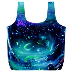 Blue Galaxy Full Print Recycle Bag (xxl) by Dazzleway