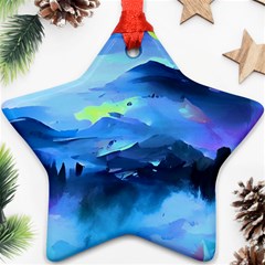 Moon Mountains Ornament (star)