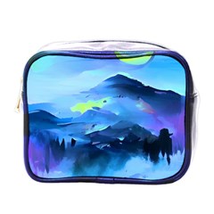 Moon Mountains Mini Toiletries Bag (one Side) by Dazzleway