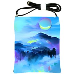 Moon Mountains Shoulder Sling Bag by Dazzleway