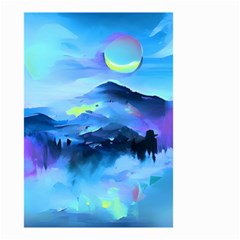 Moon Mountains Small Garden Flag (two Sides) by Dazzleway