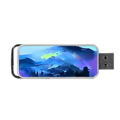 Moon Mountains Portable Usb Flash (one Side) by Dazzleway