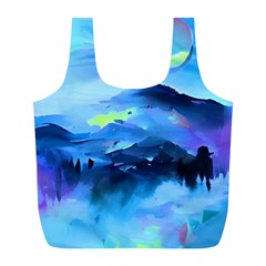 Moon Mountains Full Print Recycle Bag (l) by Dazzleway