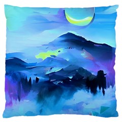 Moon Mountains Standard Flano Cushion Case (two Sides) by Dazzleway