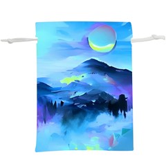 Moon Mountains  Lightweight Drawstring Pouch (xl) by Dazzleway