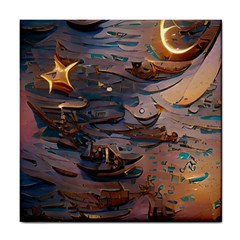 Sky Ship Tile Coaster by Dazzleway