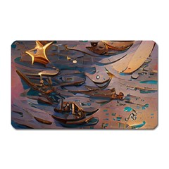 Sky Ship Magnet (rectangular) by Dazzleway