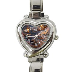 Sky Ship Heart Italian Charm Watch by Dazzleway