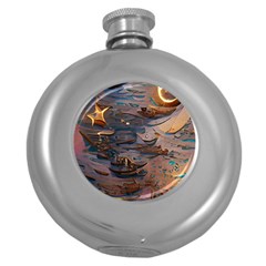 Sky Ship Round Hip Flask (5 Oz) by Dazzleway