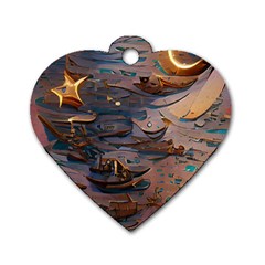 Sky Ship Dog Tag Heart (one Side) by Dazzleway