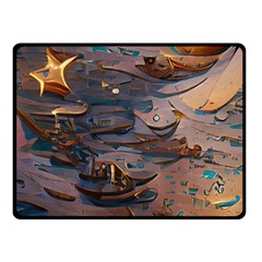 Sky Ship Fleece Blanket (small) by Dazzleway