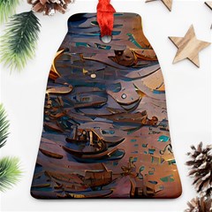 Sky Ship Bell Ornament (two Sides)