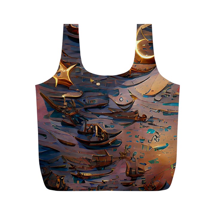 Sky ship Full Print Recycle Bag (M)