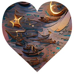 Sky Ship Wooden Puzzle Heart by Dazzleway