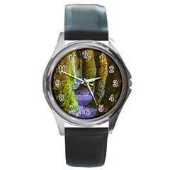 Grutas Del Palacio, Flores, Uruguay Round Metal Watch by dflcprintsclothing