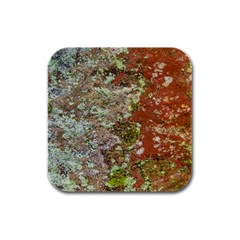 Colorful Abstract Texture Rubber Square Coaster (4 Pack) by dflcprintsclothing