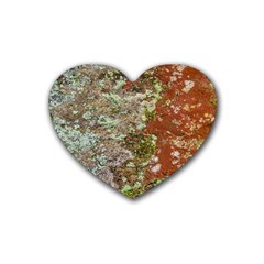 Colorful Abstract Texture Rubber Heart Coaster (4 Pack)