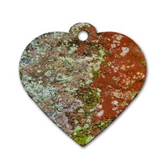 Colorful Abstract Texture Dog Tag Heart (two Sides) by dflcprintsclothing