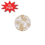 Flowers Shading Pattern 1  Mini Buttons (10 pack)  Front