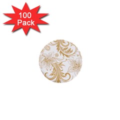 Flowers Shading Pattern 1  Mini Buttons (100 Pack)  by fashionpod