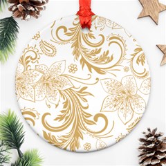 Flowers Shading Pattern Ornament (round) by fashionpod