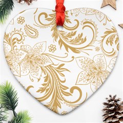 Flowers Shading Pattern Ornament (heart)