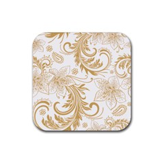 Flowers Shading Pattern Rubber Coaster (square) by fashionpod