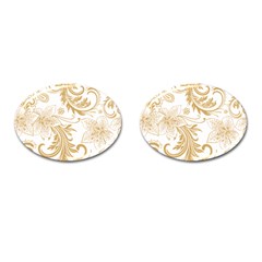 Flowers Shading Pattern Cufflinks (oval) by fashionpod