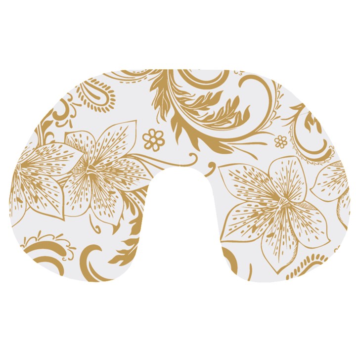 Flowers Shading Pattern Travel Neck Pillow