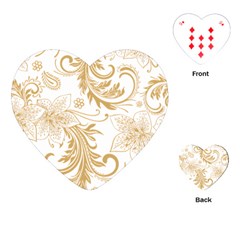 Flowers Shading Pattern Playing Cards Single Design (heart)