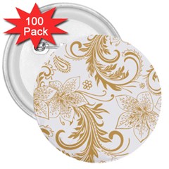 Flowers Shading Pattern 3  Buttons (100 Pack)  by fashionpod