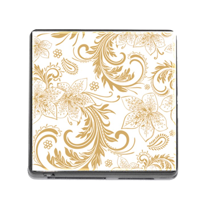 Flowers Shading Pattern Memory Card Reader (Square 5 Slot)