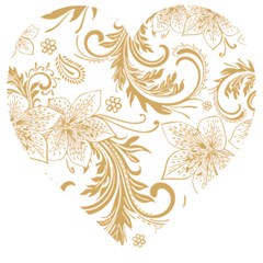 Flowers Shading Pattern Wooden Puzzle Heart by fashionpod