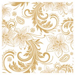 Flowers Shading Pattern Wooden Puzzle Square by fashionpod