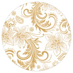 Flowers Shading Pattern Round Trivet