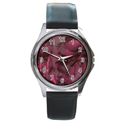 Peonies In Red Round Metal Watch by LavishWithLove