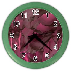 Peonies In Red Color Wall Clock by LavishWithLove