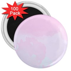 Watercolor Clouds 3  Magnets (100 Pack) by Littlebird