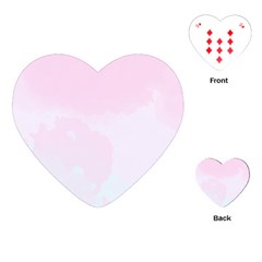 Watercolor Clouds Playing Cards Single Design (heart)