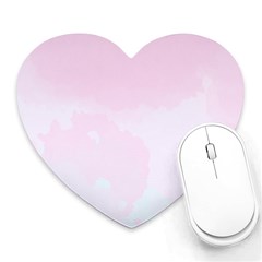 Watercolor Clouds Heart Mousepads by Littlebird