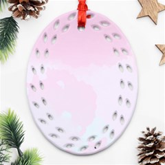 Watercolor Clouds Ornament (oval Filigree)