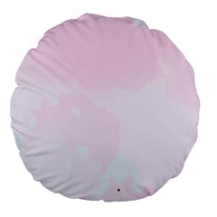 Watercolor Clouds Large 18  Premium Flano Round Cushions by Littlebird