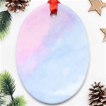 watercolor clouds2 Oval Ornament (Two Sides) Back